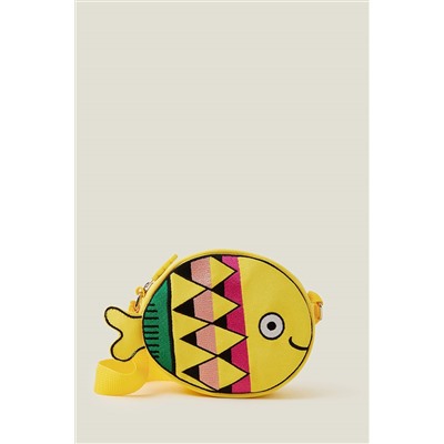 Accessorize Girls Yellow Fish Bag