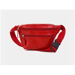 Красная кожаная женская поясная сумка из натуральной кожи «KB0015 Red»