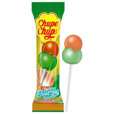 Карамель CHUPA CHUPS (Чупа-Чупс) двойная порция, ассорти 3-х вкусов, 17 г, 58787