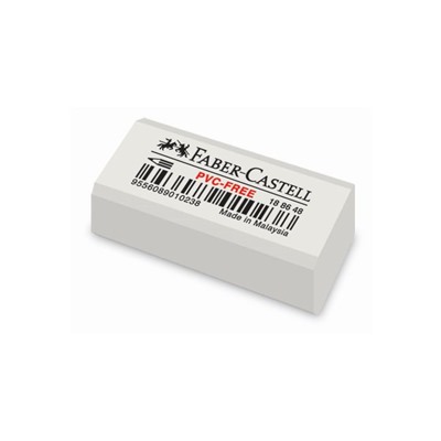 Ластик Faber-Castell "PVC-free" 7086, 31 х 16 х 11, белый