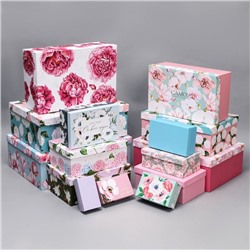 Набор коробок подарочных 15 в 1 «Цветы», 12 х 7 х 4 см - 44 х 31 х 15 см