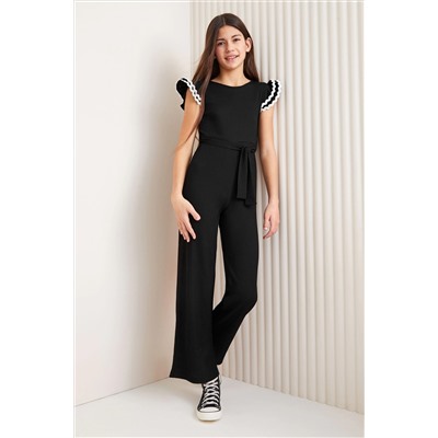 Lipsy Jersey Rib Ruffle Jumpsuit (5-16yrs)