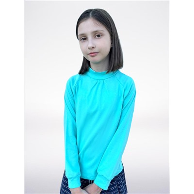 Школьная ментоловая водолазка (блузка) для девочки 75810-ДШ19