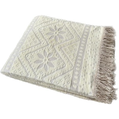 Плед cotton Rajtex 200*220 Снежинка белая 1710a