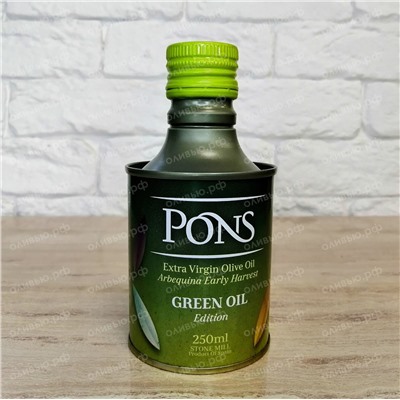 Масло оливковое EXTRA VIRGIN Green Edition Pons 250 мл ж/б (Испания)