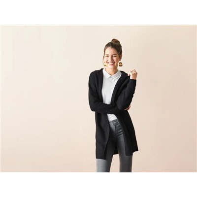 esmara® Damen Cardigan, legere, offene Form