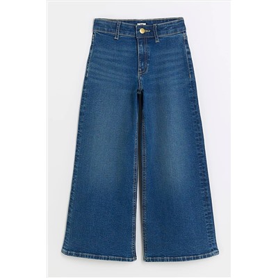 River Island Girls Denim Wide Leg Jeans