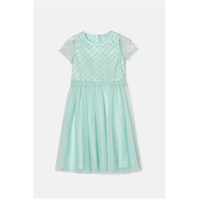 Angel & Rocket Green Anya Beaded Tulle Dress