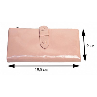 1005-21-l pink- кошелек женский GENUINE LEATHER натуральная кожа 19,5х9