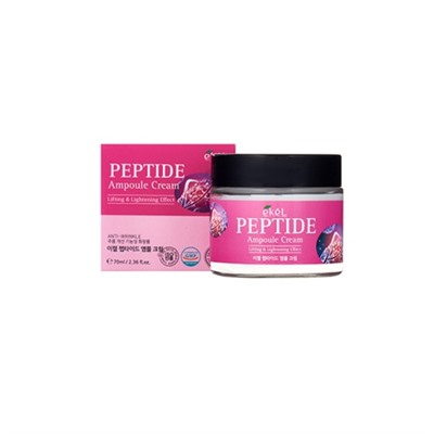 EKEL Peptide Ampule Cream Ампульный крем для лица с пептидами 70мл