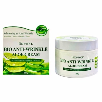 DEOPROCE BIO ANTI WRINKLE ALOE CREAM Антивозрастной крем для лица с экстрактом алоэ вера 100г