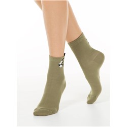 Носки женские CONTE Хлопковые носки CLASSIC с пикотом «Leopard»