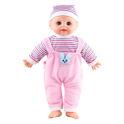 %DollyToy кукла-младенец "Пупс в шапочке" (35 см, мягк.тело, звук)