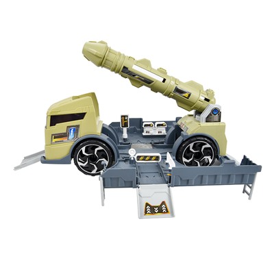 Handers Игровой набор "Трейлер-мегабаза: военная  машина" (39 см, трансформ., 2 машинки)