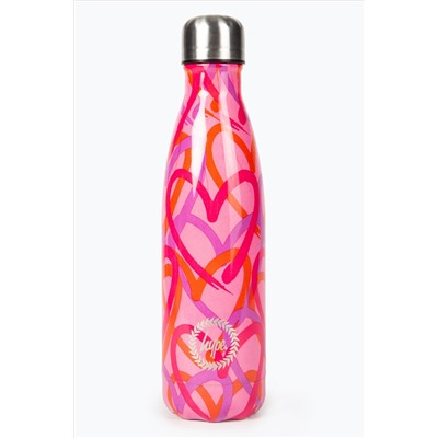 Hype. Girls Multi Spray Hearts Water Pink Bottle