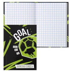 Книжка записная А7, 64 листа, клетка, склейка, твердый картон 7Бц Goal КОКОС 241101