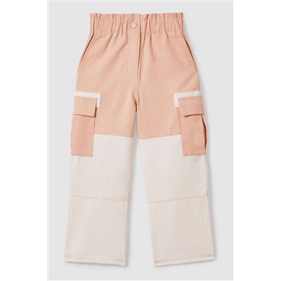 Reiss Adalia Colourblock Elasticated Cargo Jeans