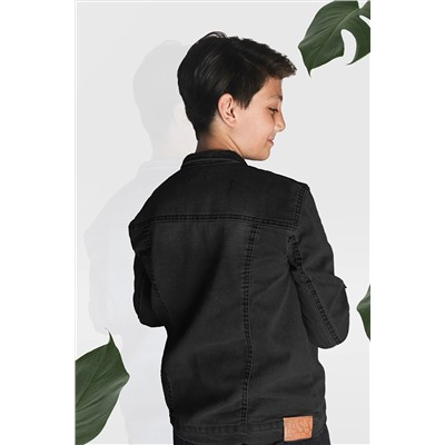 Pasacan Мужская джинсовая куртка на пуговицах черная 2700000057933