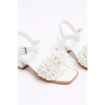 River Island Girls Flower Heel Sandals