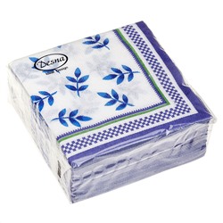 Салфетки бумажные "Desna Design" 24х24см, 1 слойные, 40 штук в упаковке, 100% целлюлоза, "Классика" (Россия)