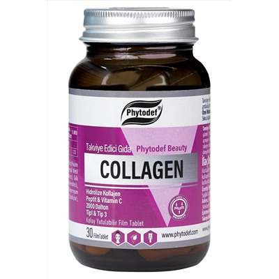 Phytodef Beauty Collagen Vitamin C 30 Tablet Kolajen Takviyesi PHYTDFCLLGNTBLT