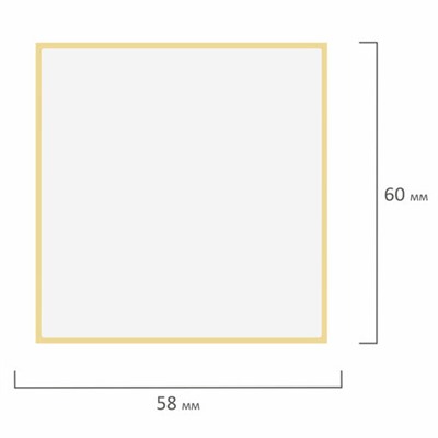 Этикетка ТермоЭко (58х60 мм), 3000 этикеток в ролике, светостойкость до 2 месяцев, 129998