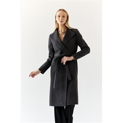 Пальто женское демисезонное 26117 (темно-серый)