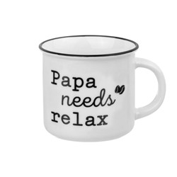 Кружка 400 мл 13*9,5*8,8 см "Papa needs relax" NEW BONE CHINA