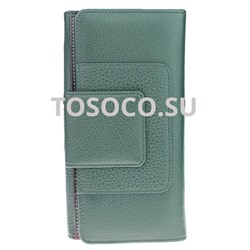 14 1720m-4 green кошелек GENUINE LEATHER натуральная кожа 11х20х2