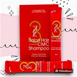 Masil. Шампунь для волос восстанавливающий с керамидами 3 Salon Hair CMC Shampoo, 8мл*20 шт.