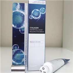 FARM STAY Collagen Water Full Moist Rolling Eye Serum/ Интенсивная увлажняющая лифтинг-сыворотка для кожи вокруг глаз с коллагеном