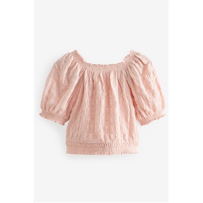 Bubble Textured Bardot Top (3-16yrs)