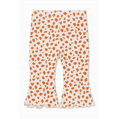 MORI Cream Organic Cotton & Bamboo Giraffe Spot Leggings