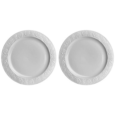 Набор тарелок 2 пр. 20,5*20,5*1,5 см "Белые розы"