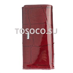 11 9813a-3 d.red кошелек GENUINE LEATHER натуральная кожа 10х19х2