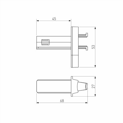 Slim Magnetic Соединитель для круглого шарнирного коннектора чёрный