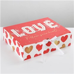 Коробка подарочная складная, упаковка, «LOVE», 31 х 24.5 х 8 см