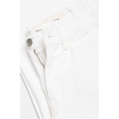 Mango Cotton Culotte White Jeans