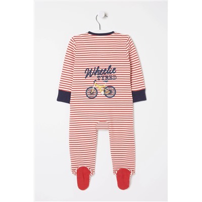 FatFace Bike Graphic Zipped Sleepsuit