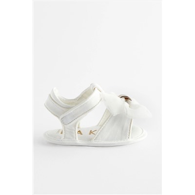 Baker by Ted Baker Baby Girls Ivory Bow Padders Sandals