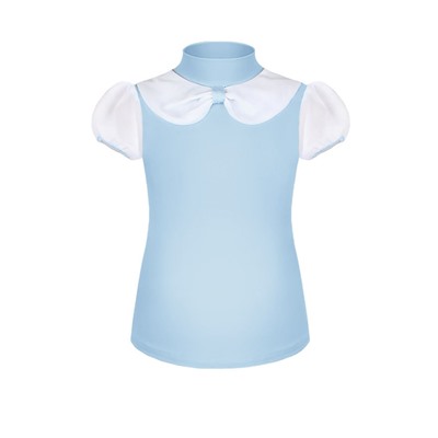 Голубая водолазка (блузка) для девочки школьная 78701-ДШ19