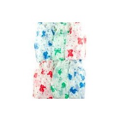 Шапочка д/душа  SHC04 25,5дм /ЦЕНА за 1шт/ белый фон с рисунк. красн,голуб,зелён. упак. zip (12)