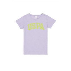 Базовая сиреневая футболка с круглым вырезом для девочек Неожиданная скидка в корзине