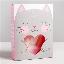 Коробка для сладостей «Котик», 20 × 15 × 5 см
