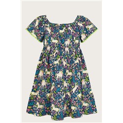 Monsoon Unicorn Print Dress