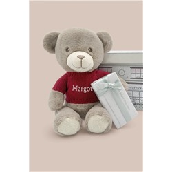 Valentine's Day Frankie Bear Soft Toy and Belgian Chocolates - Personalised