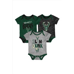 Fanatics Green NBA Milwaukee Bucks Slam Dunk 3pc Bodysuit