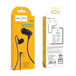Наушники hoco M79 Cresta universal earphones with microphone - Black
