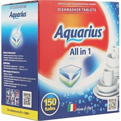 Aquarius ALL in 1 Таблетки для посудомоечных маших 150 таблеток по 20 г