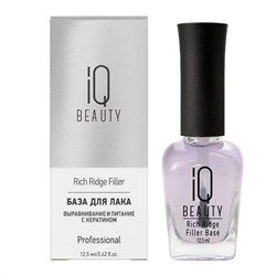 IQ Beauty База для лака выравнивание и питание с кератином / Rich Ridge Filler Base, 12,5 мл